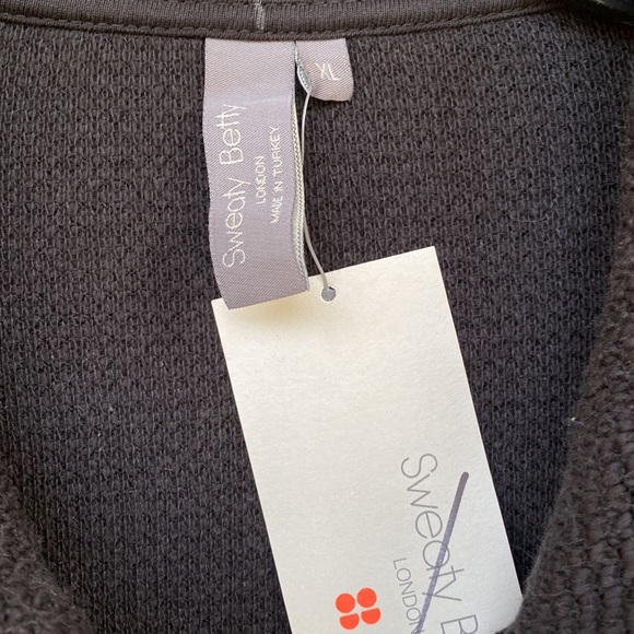 Sweaty Betty, Restful Bouclé Jacket, Black, boxy fit knit jacket size XL - Picture 4 of 10